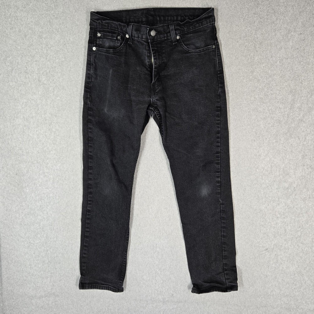 Levi's 511 Men Jeans 33X30 Black Denim 27" Inseam Slim Fit
